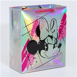 Пакет голография горизонтальный "Show your Minnie style", Минни Маус, 25 х 21 х 10 см