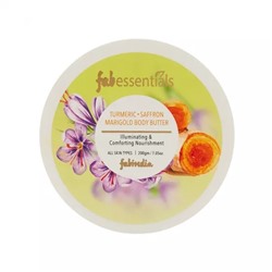 Масло для тела с Куркумой, Шафраном и Календулой (200 г), Turmeric Saffron Marigold Body Butter, произв. Fabessentials