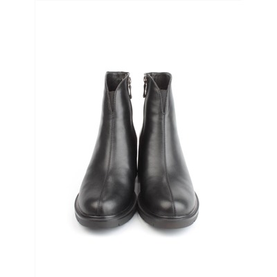 04-M3-849 BLACK Ботильоны зимние женские (натуральная кожа, натуральный мех)