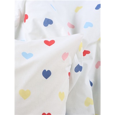 Постельное бельё «Этель» 2 сп Сolored Hearts 175×215 см, 200×220 см, 70×70 см-2 шт., поплин 125 г/м², хлопок100%