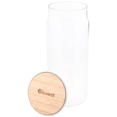 ЕМКОСТЬ ДЛЯ ПИЩЕВЫХ ПРОДУКТОВ AGNESS "NATIVE" D=9.45СМ H=22.8СМ, 1100 МЛ