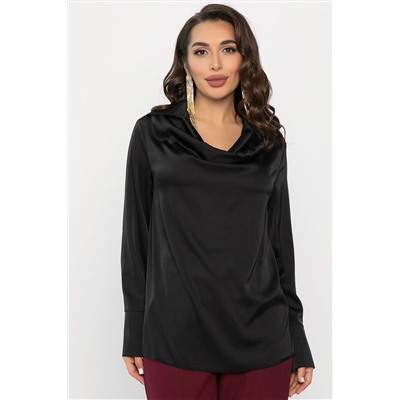 Блуза Шелковая сказка (черная) Б14379-33М