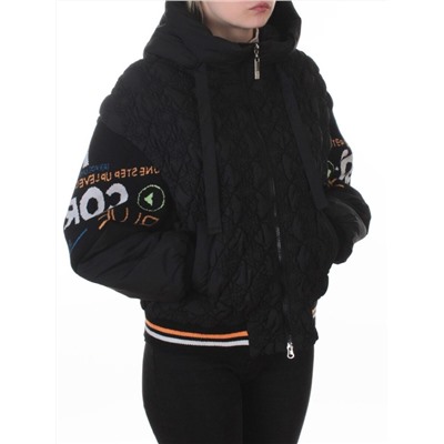 705 BLACK Куртка демисезонная женская (100 гр. синтепон)