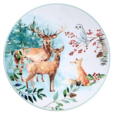 НАБОР ПОДСТАНОВОЧНЫХ САЛФЕТОК "ЗИМНЯЯ СКАЗКА" ИЗ 4 ШТ., ДИАМЕТР=38 СМ