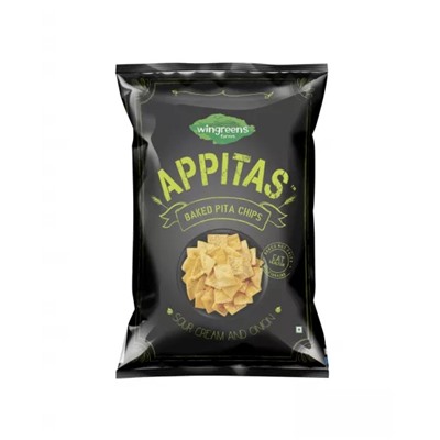 Пита-чипсы со Сметаной и Луком (60 г), Sour Cream And Onion Pita Chips, произв. Wingreens Farms
