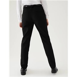 Girls' Skinny Leg Belted School Trousers (2-18 Yrs)