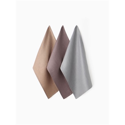 Набор полотенец Этель Linen towels, 35×60 см - 3 шт., лён 100%, 180 г/м², МИКС