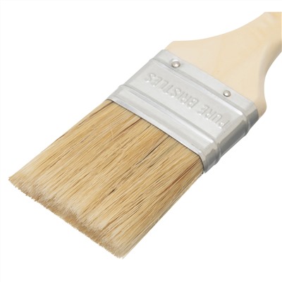 Кисть плоская "Евро" 1.5", натуральная щетина, деревянная ручка MTX