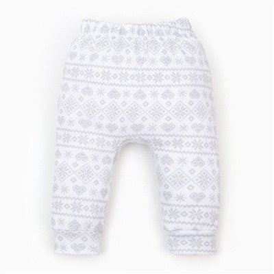 Ползунки-штанишки Крошка Я «Олень», рост 74-80 см, белые