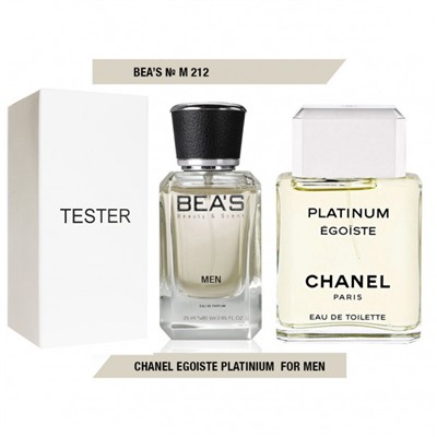 Tester Beas M212 C Egoiste Platinum Men edp 25 ml, Парфюм мужской Beas M212 создан по мотивам аромата C Egoiste Platinum