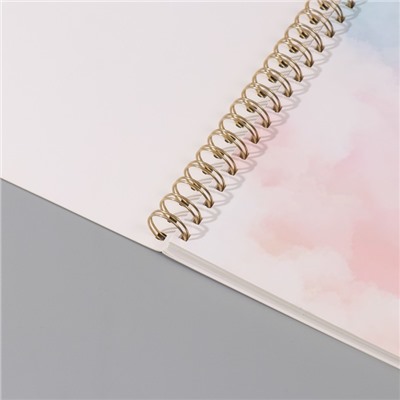 Фотоальбом на спирали 20 листов «Облака», объёмный элемент и 4 вкладки, 24×24 см