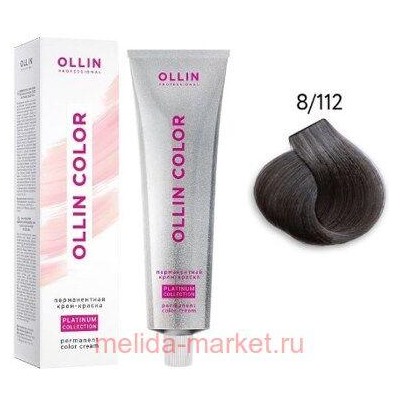 OLLIN COLOR Platinum Collection 8/112 100 мл Перманентная крем-краска для волос