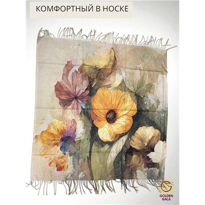 Платок теплый кашемировый с 3D принтом Арт 2591П/07