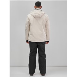 Горнолыжный костюм мужской зимний белого цвета 394Bl