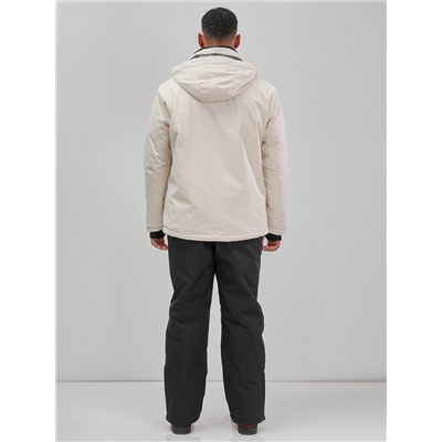 Горнолыжный костюм мужской зимний белого цвета 394Bl