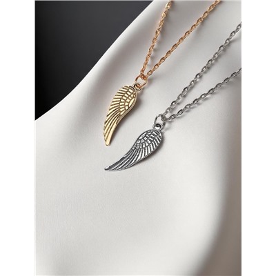 Кулоны парные «Крыло», 45 см, цвет серебряный/золотой