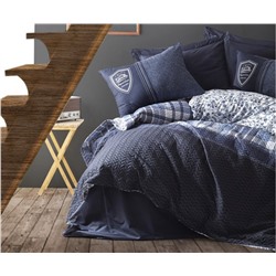 2 сп. Евро 4-х Сезонный КПБ со Стеганным Пододеяльником Ranforce MASCULINE Complete Set cotton box