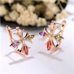 1G0018 Серьги с позолотой, 20х20х9мм