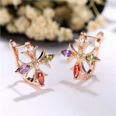 1G0018 Серьги с позолотой, 20х20х9мм