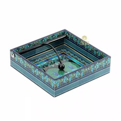 Держатель для салфеток с рисунком Павлина, Peacock Design Napkin Holder (19 x 19 cm), произв. Duli