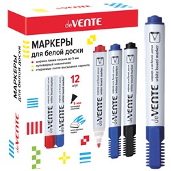 Маркер для доски "deVENTE" с клипом пулевидный 5мм синий 5040305/12/Китай