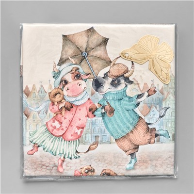 КОМПЛЕКТ САЛФЕТОК 2ШТ  "ПРОМЕНАД"40Х40 СМ ,БЕЖЕВЫЙ, 100% ХЛОПОК,ТВИЛ