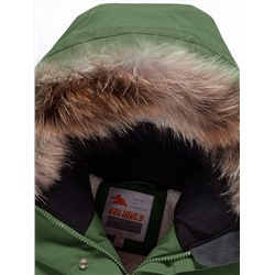 Парка зимняя подростковая для девочки темно-зеленого цвета 9344TZ