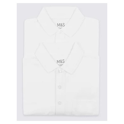 2pk Unisex Easy Dressing School Polo Shirts