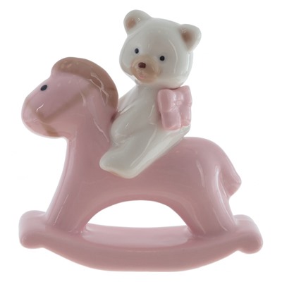 Фигурка декоративная "Мишка на лошадке", L8 W3,5 H8,5 см, 2в.