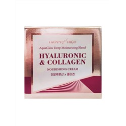 HAPPY HIGH Питательный крем для лица с гиалуроновой кислотой и коллагеном / Aqua Glow Deep Moisturizing Blend, 50 г