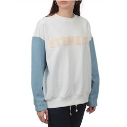 3266 WHITE/LT. BLUE Толстовка женская (95% хлопок, 5% спандекс)