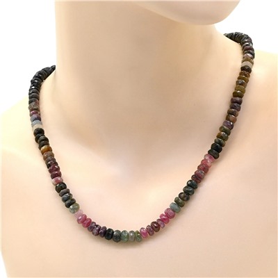 Бусы из Турмалина рондель граненый 7*4мм, 48см, 38г