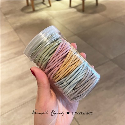 Набор резинок для волос 100 шт. в баночке