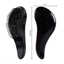Расческа для легкого расчесывания, распутывания и выпрямления волос, ЧЕРНАЯ