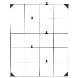 SÖSDALA, Notizgitter mit Clips, schwarz,, 60x75 cm