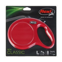 Рулетка Flexi New Classic L (до 50 кг) лента 8 м, красная