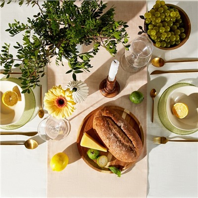 Дорожка SL HOME Gloomy 40×142+/-3 см, лён 100%, плотность 180 г/м²