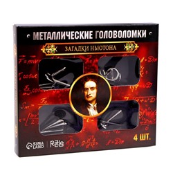 Головоломка металлическая «Загадки Ньютона», набор 4 шт