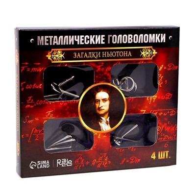 Головоломка металлическая «Загадки Ньютона», набор 4 шт