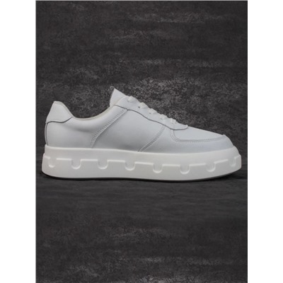05-PDXL102-1 WHITE Кроссовки женские (натуральная кожа)