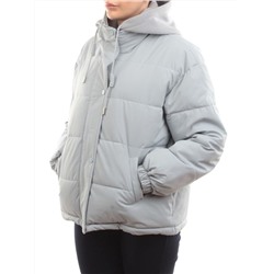H24-088 GRAY/LT. BLUE Куртка демисезонная женская (120 гр. холлофайбер)
