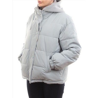 H24-088 GRAY/LT. BLUE Куртка демисезонная женская (120 гр. холлофайбер)