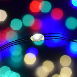 Электрогирлянда Роса 50м, 500 ламп, зеленый провод, цветная