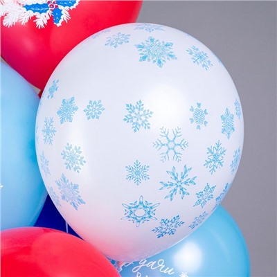 Воздушные шары латексные 12" «Новогодняя Лошадь», 25 шт., 2-сторонние, МИКС