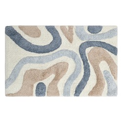 Коврик для ванной Flow серо-синего цвета из коллекции Ethnic