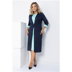 Платье На шпильке (синий/мята) П12678-4