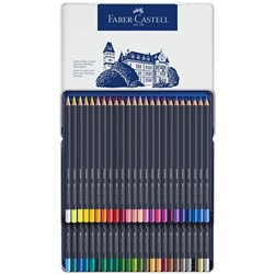 Карандаши цветные Faber-Castell "Goldfaber" 48цв., круглые, заточен., метал. коробка