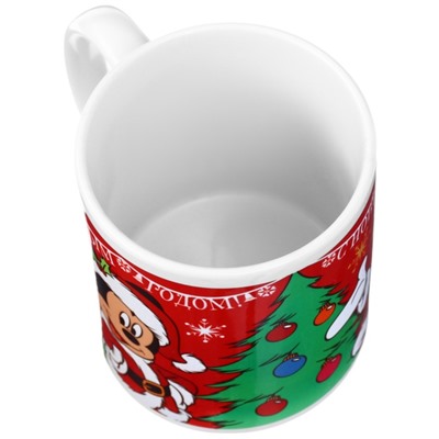 Кружка керамическая новогодняя «С Новым годом!», 320 мл, Микки Маус