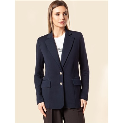 Жакет трикотажный из тонкого футера с эластаном на подкладке