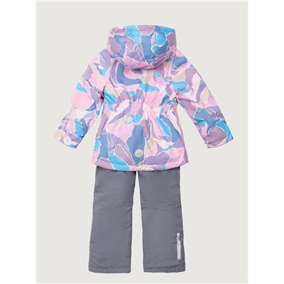 Комплект утеплённый для девочки NIKASTYLE 7м1425 Розовый серый